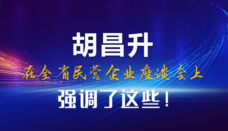 圖解|胡昌升在全省民營企業座談會上強調了這些